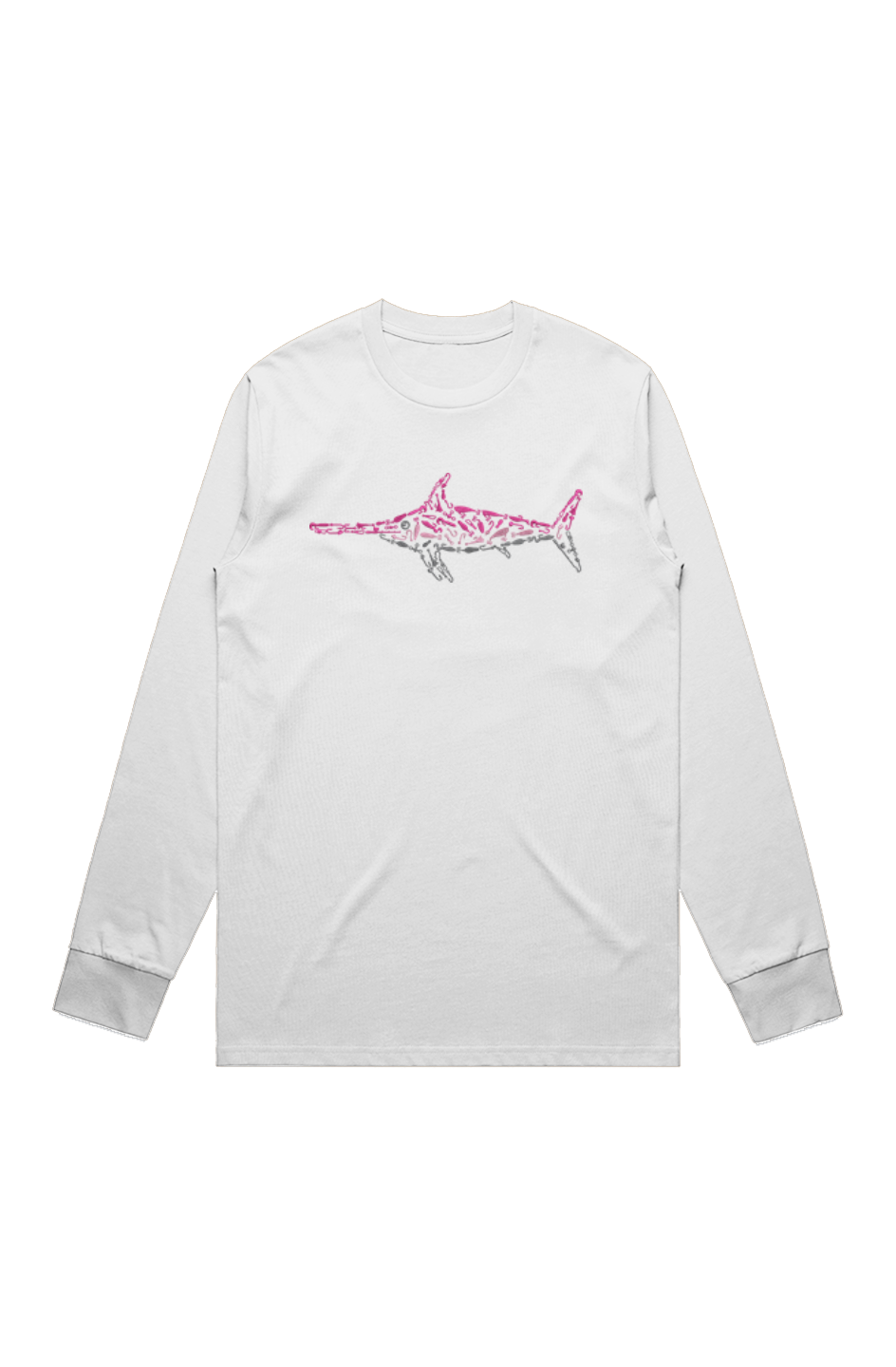 Premium Signature Long Sleeve Tee - Pink Swordfish