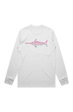 Premium Signature Long Sleeve Tee - Pink Swordfish — Graphic Print