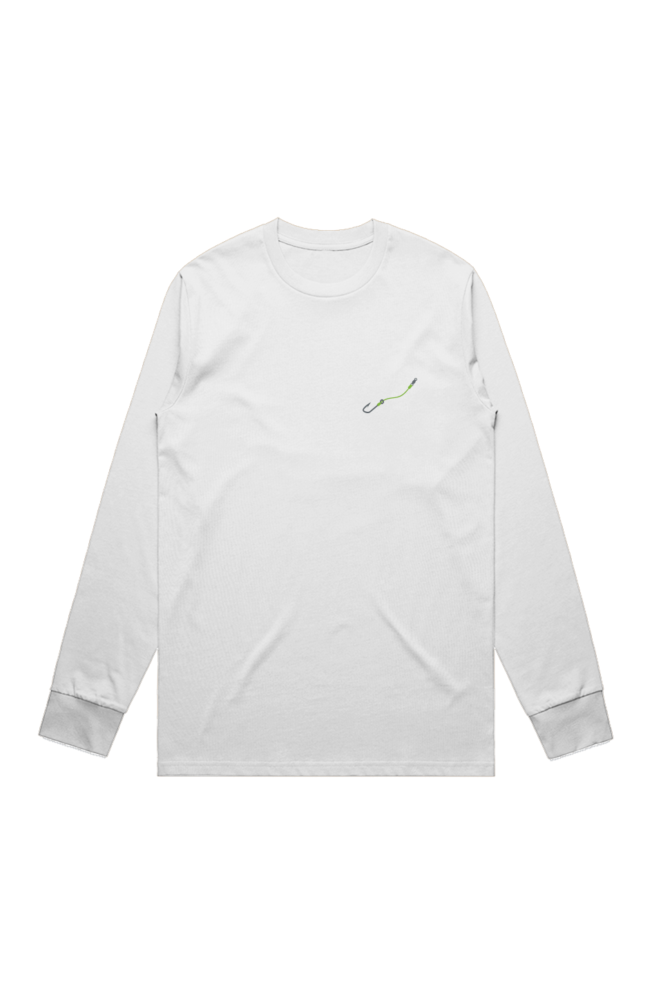 Lime Embroidered Hook Line Premium Signature Tee