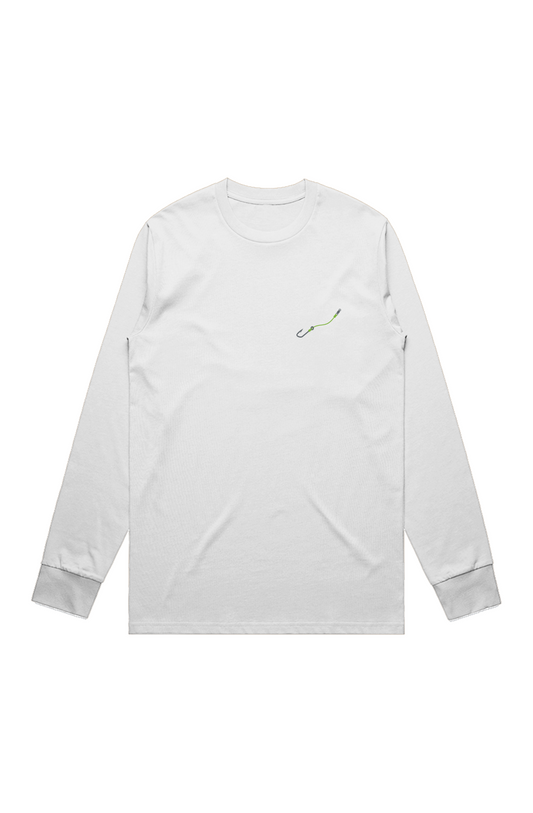 Lime Embroidered Hook Line Premium Signature Tee