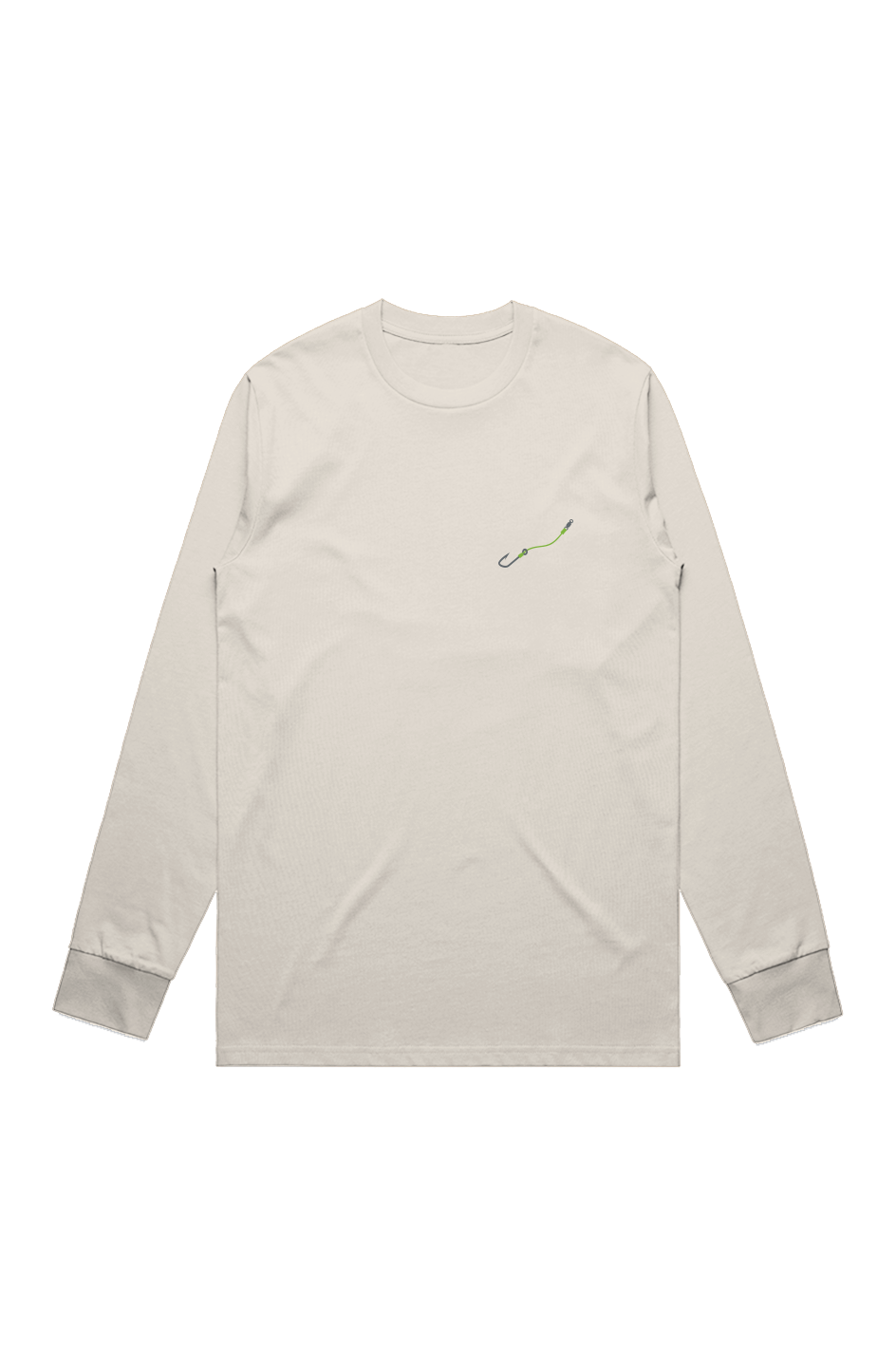 Lime Embroidered Hook Line Premium Signature Tee