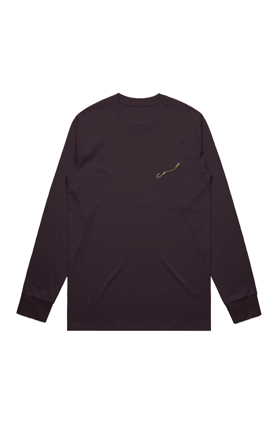 Premium Signature Long Sleeve Tee - Hook & Line - Embroidered