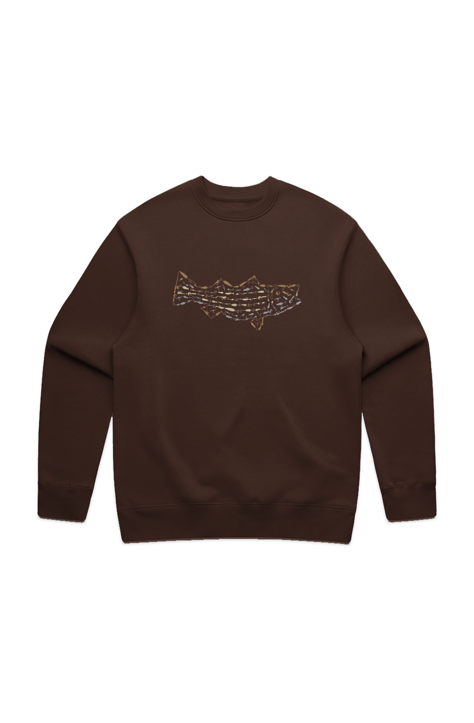 Premium Embroidered Relaxed Crewneck Striped Bass