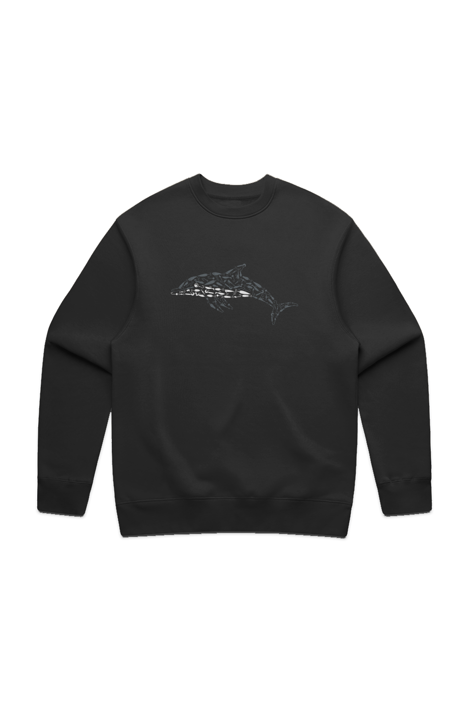 Premium Embroidered Relaxed Crewneck Dolphin