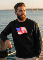 Premium Embroidered American Flag Swimbait Edition Crewneck
