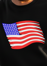 Premium Embroidered American Flag Swimbait Edition Crewneck