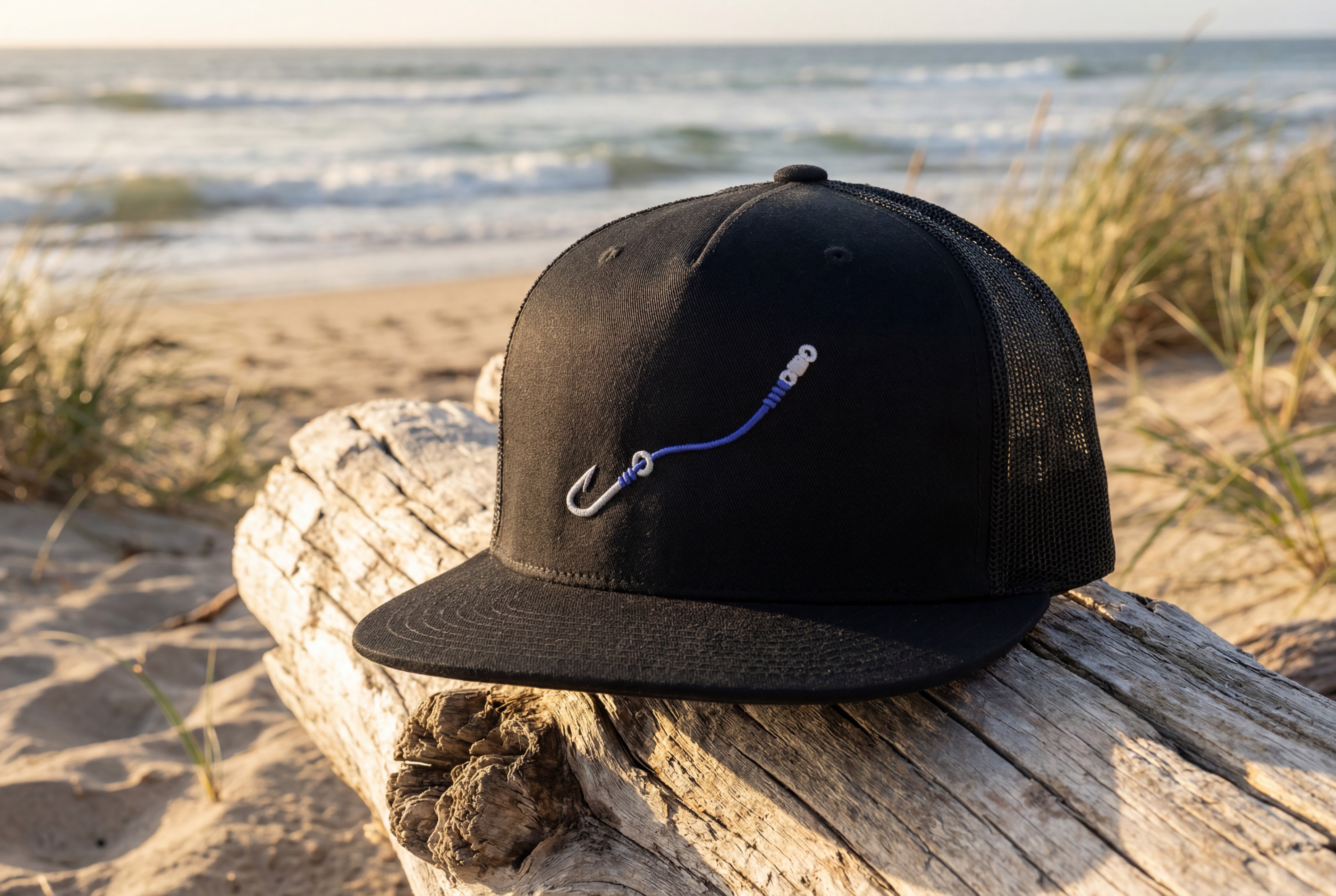 Embroidered "Hook & Line" Signature Trucker Hat