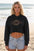 Embroidered Fluke Lightweight Crop Hoodie
