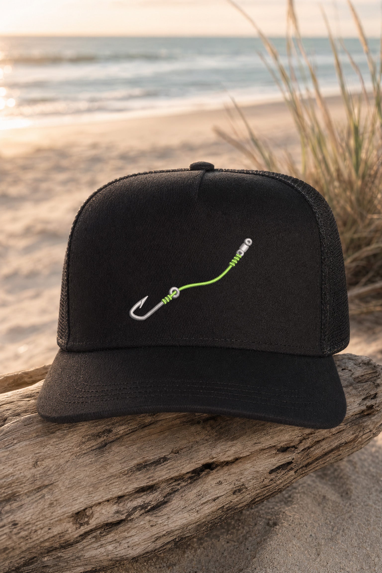 Embroidered "Hook & Line" Signature Trucker Hat