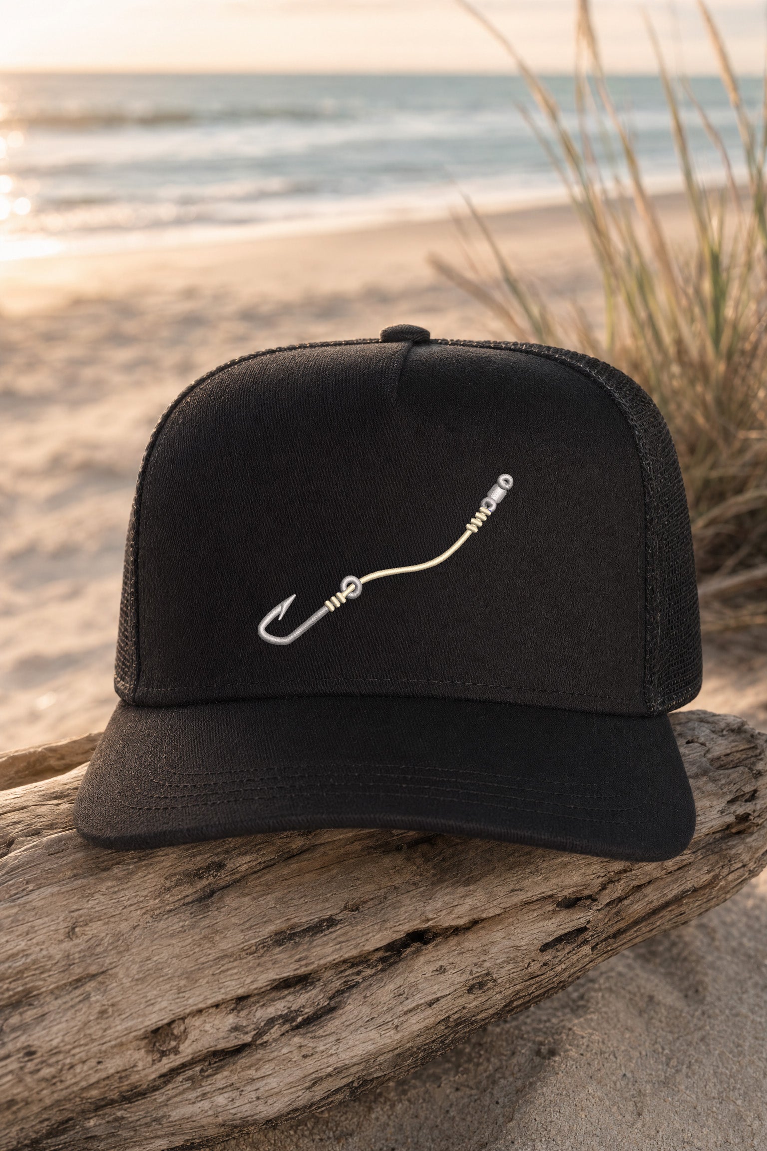 Embroidered "Hook & Line" Signature Trucker Hat
