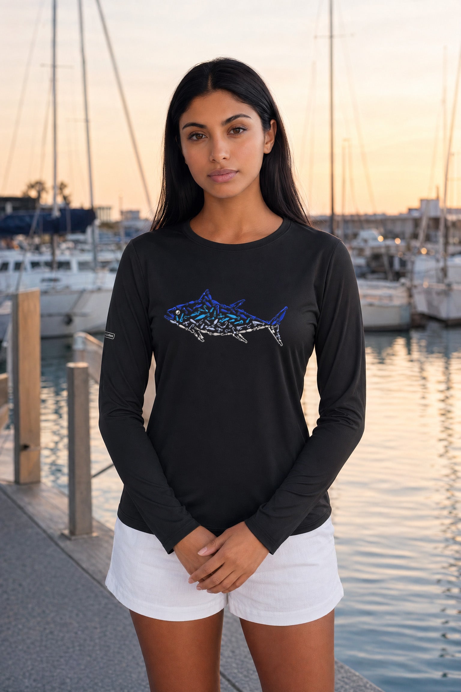 Womens Tuna Lightweight Wicking UV Pro LS Tee