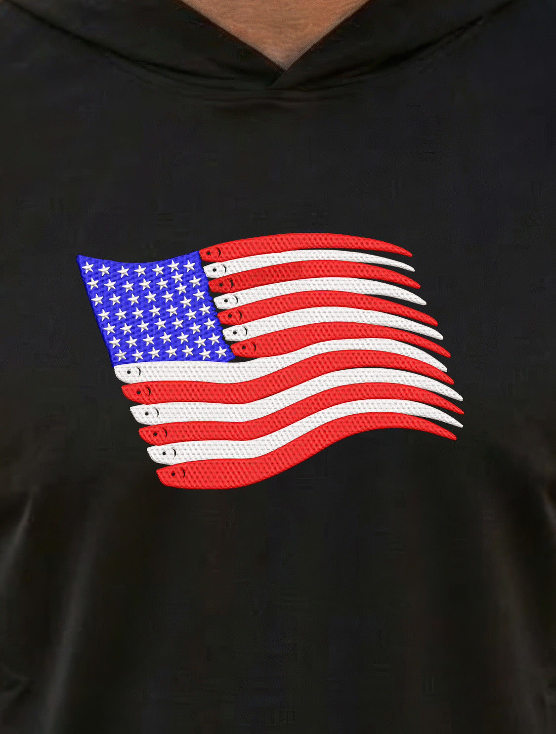 Ultra-Soft Tri-Blend American Flag Swimbait Edition Wicking Hoodie