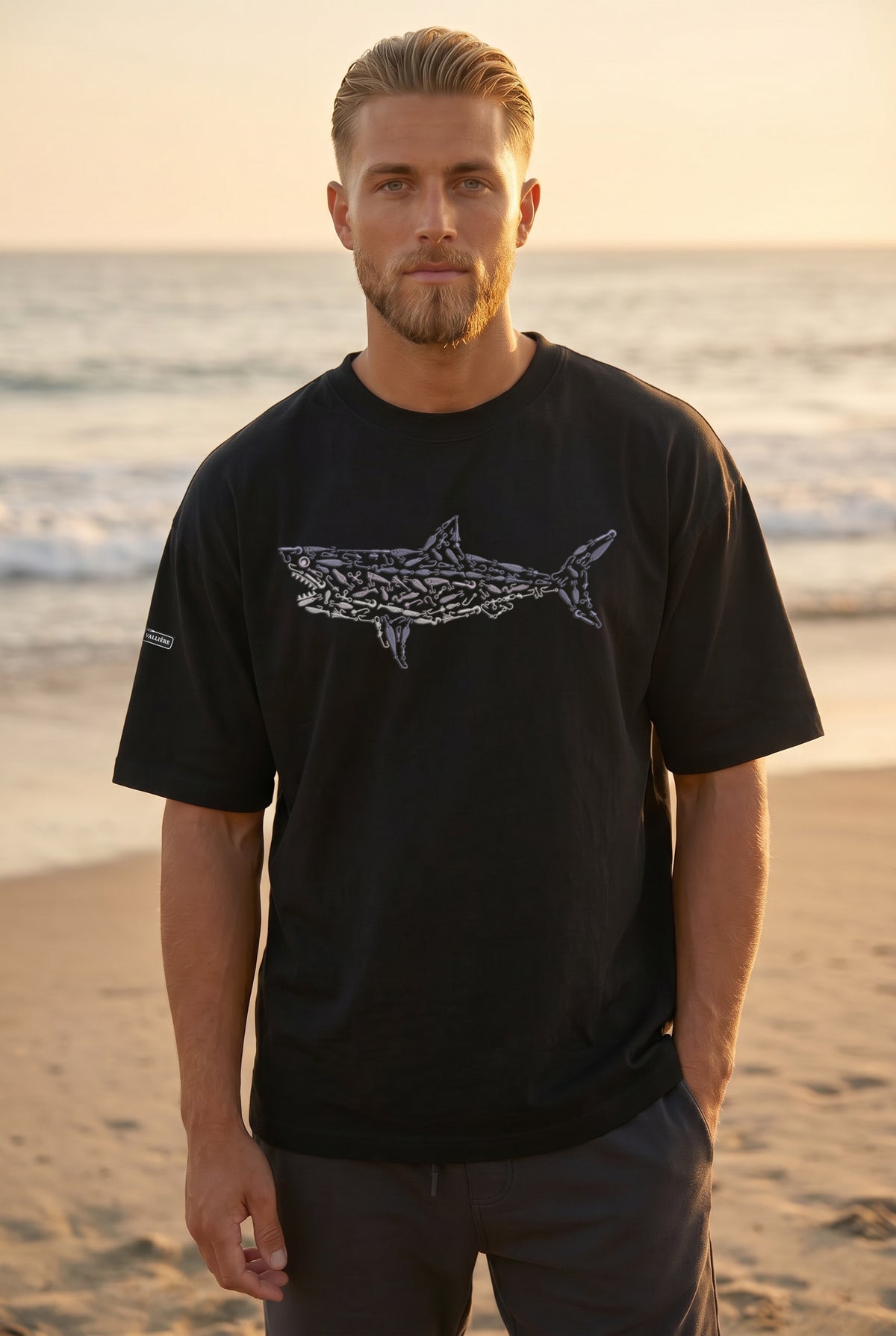 Oversized Great White T-Shirt — Graphic Print