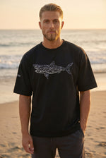 Oversized Great White T-Shirt — Graphic Print