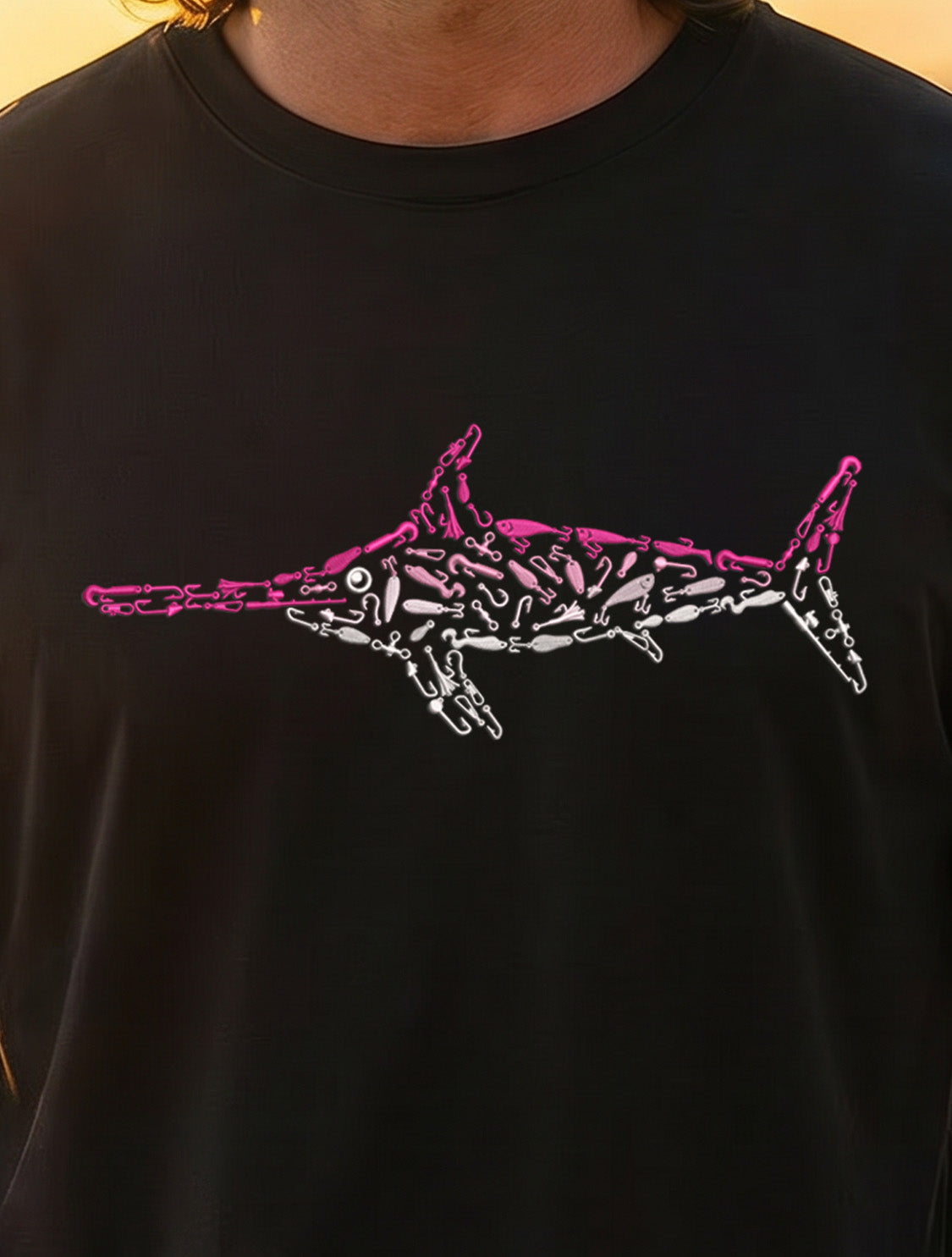 Oversized Pink Swordfish T-Shirt