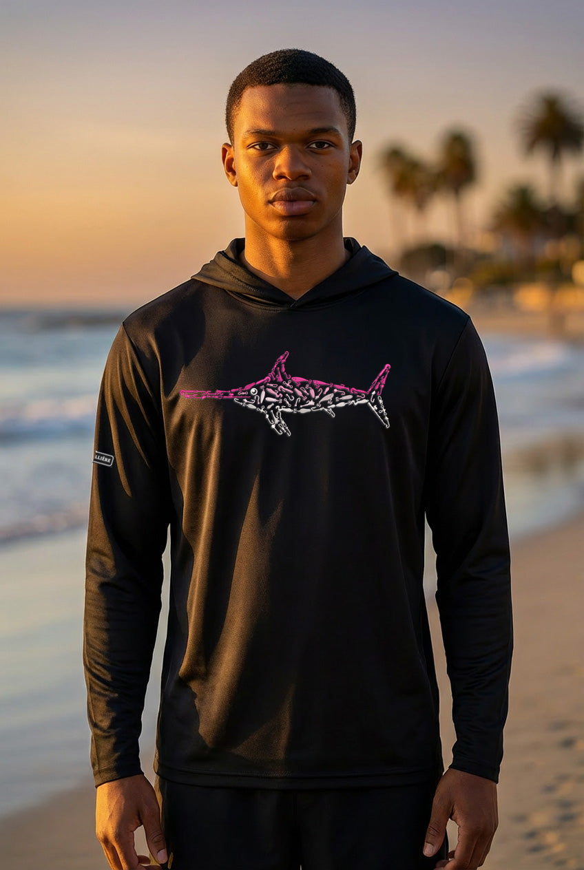 Pink Swordfish Bahama Performance Hoodie