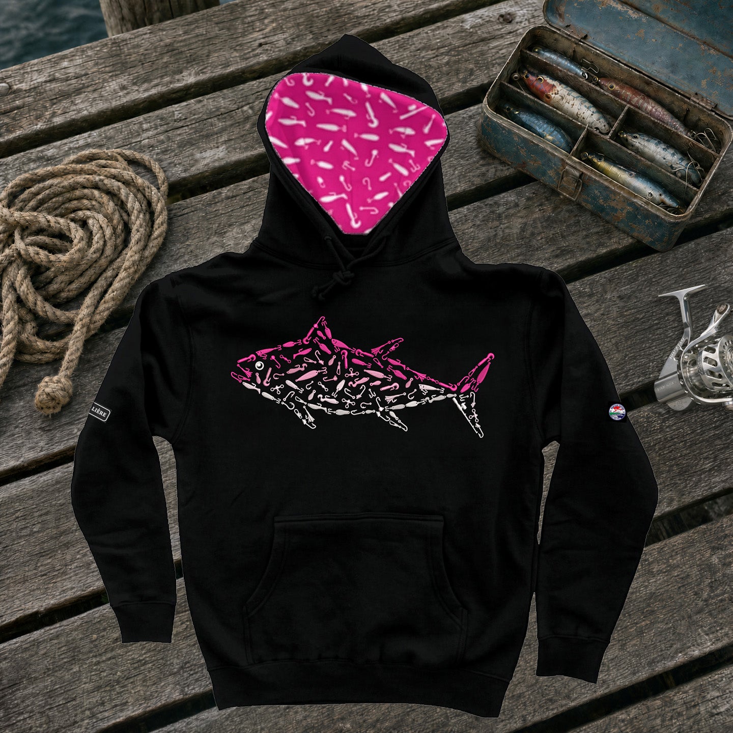 Montauk Edition Embroidered Pink Tuna Hoodie