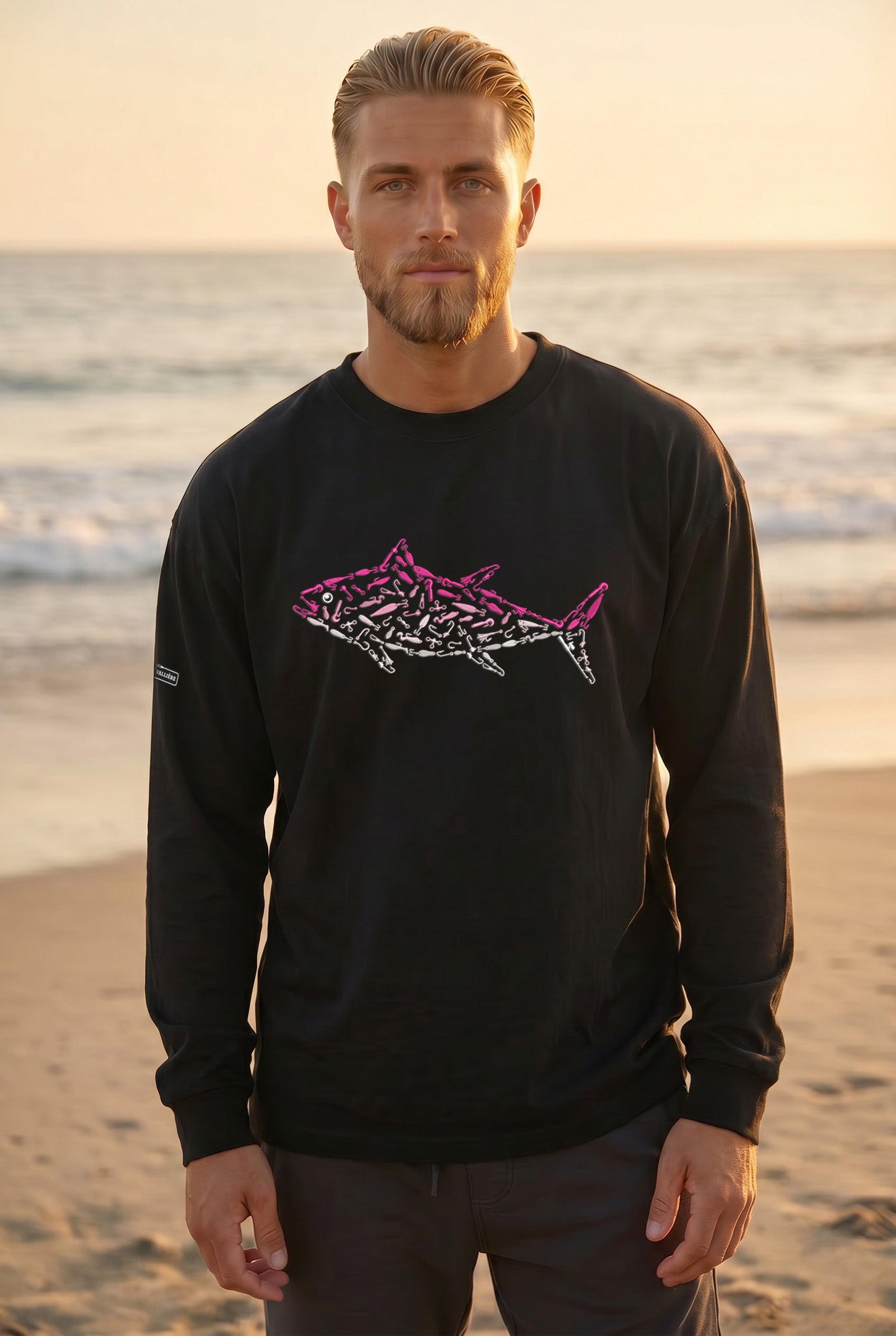 Premium Signature Long Sleeve Tee - Pink Tuna