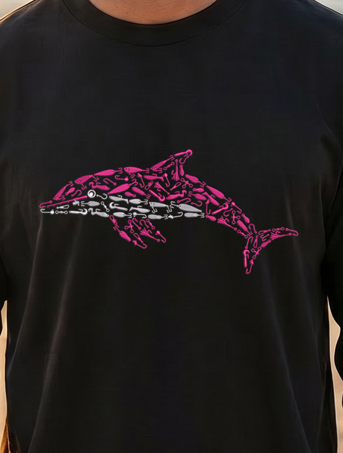 Premium Signature Long Sleeve Tee - Pink Dolphin