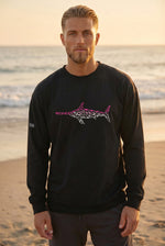 Premium Signature Long Sleeve Tee - Pink Swordfish — Graphic Print