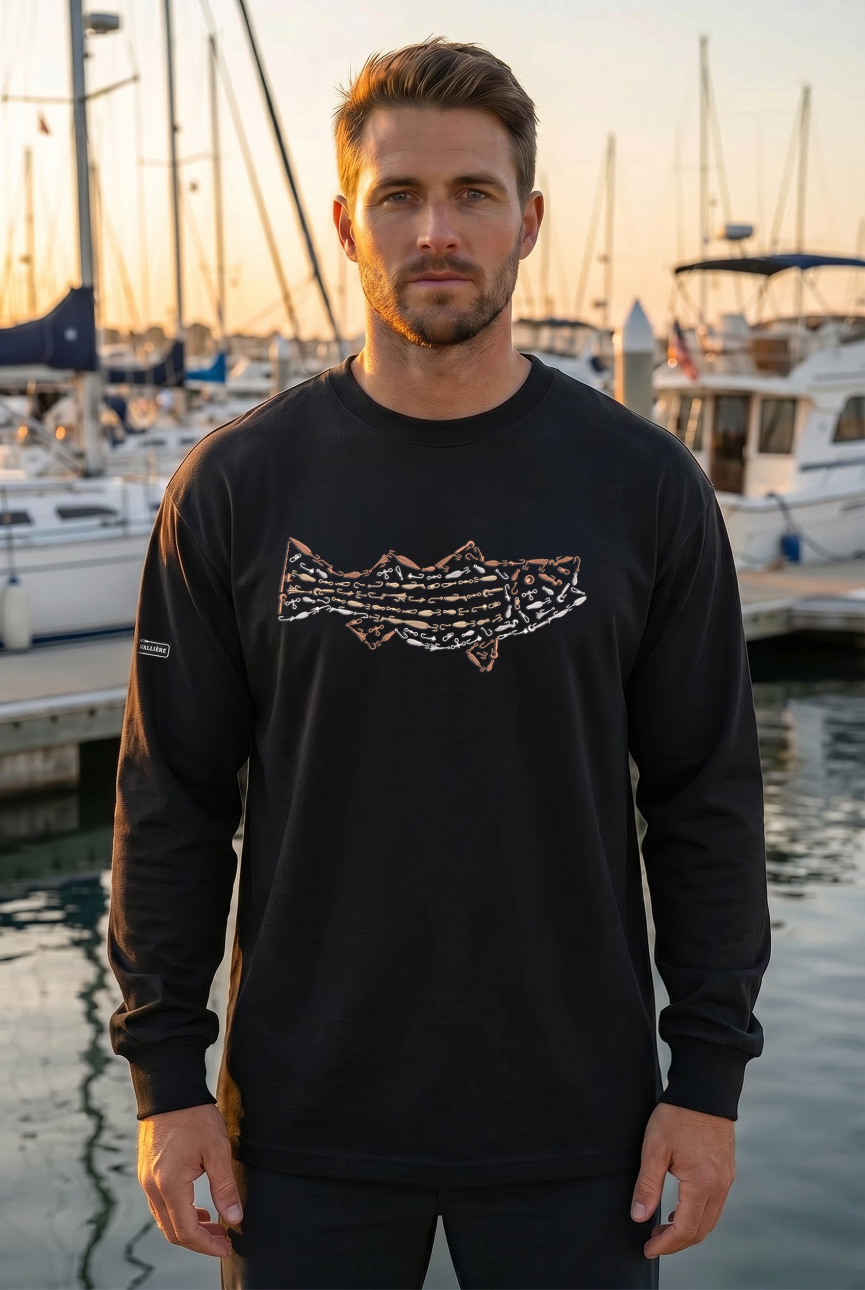 Premium Signature Long Sleeve Tee - Striped Bass