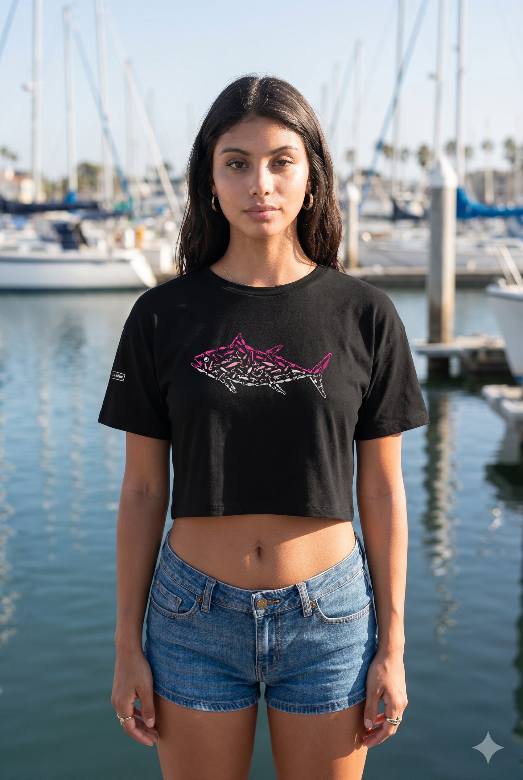 Signature Crop Tee - Pink Tuna