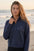 Embroidered "Hook & Line" Womens Quarter Zip Pullover