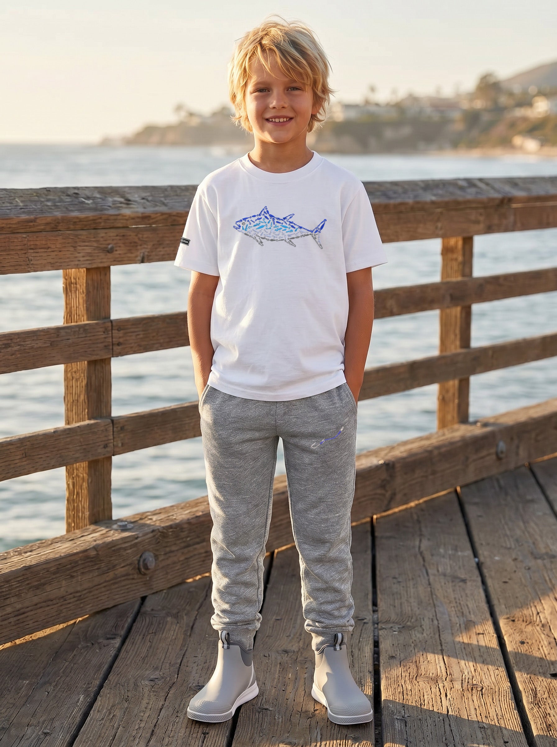 Embroidered Hook and Line Youth Jogger