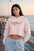 Embroidered Women's Great White Crop Hoodie
