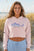 Embroidered Women's Tuna Crop Hoodie
