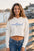 Embroidered Women's Swordfish Crop Hoodie