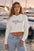 Embroidered Women's Great White Crop Hoodie
