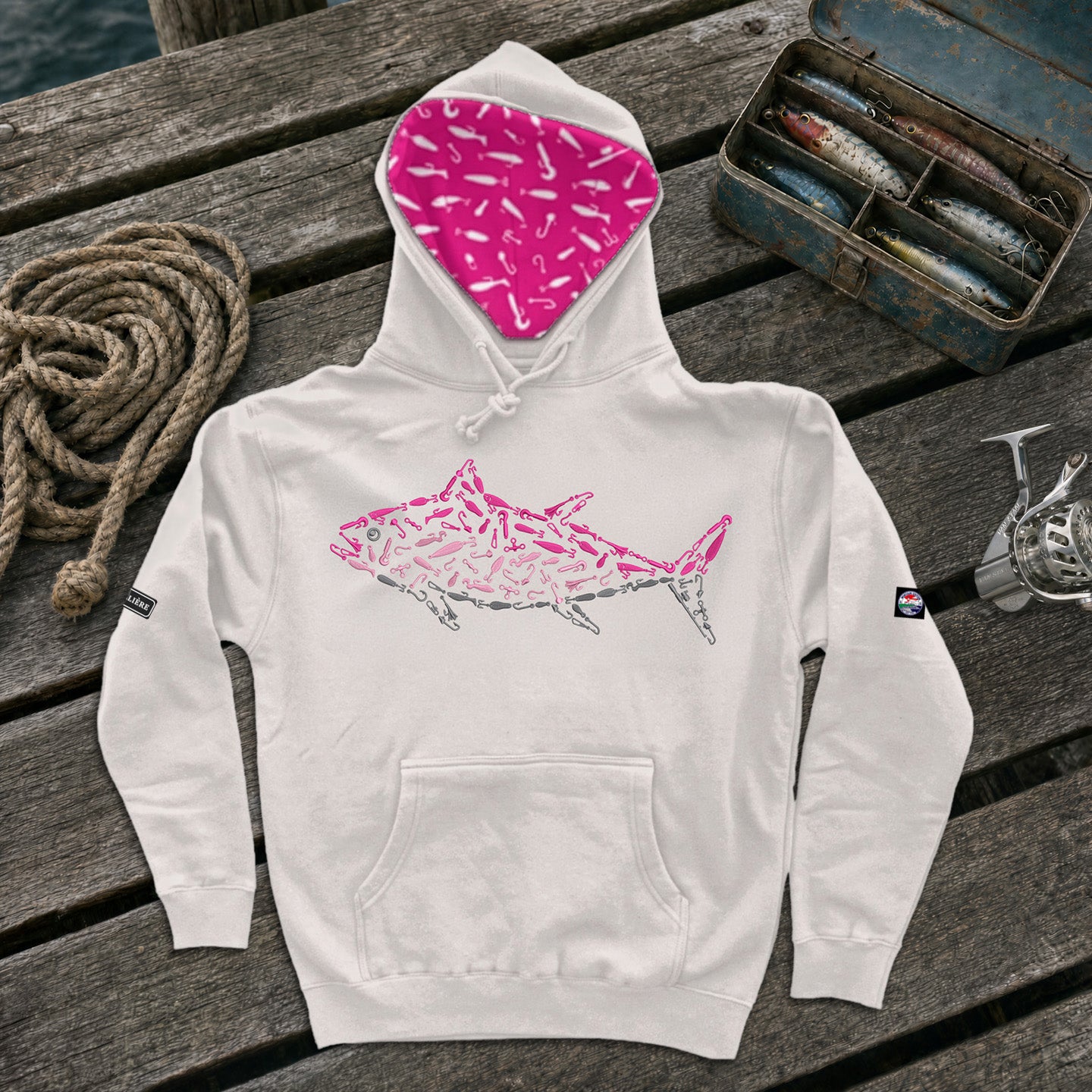 Montauk Edition Embroidered Pink Tuna Hoodie