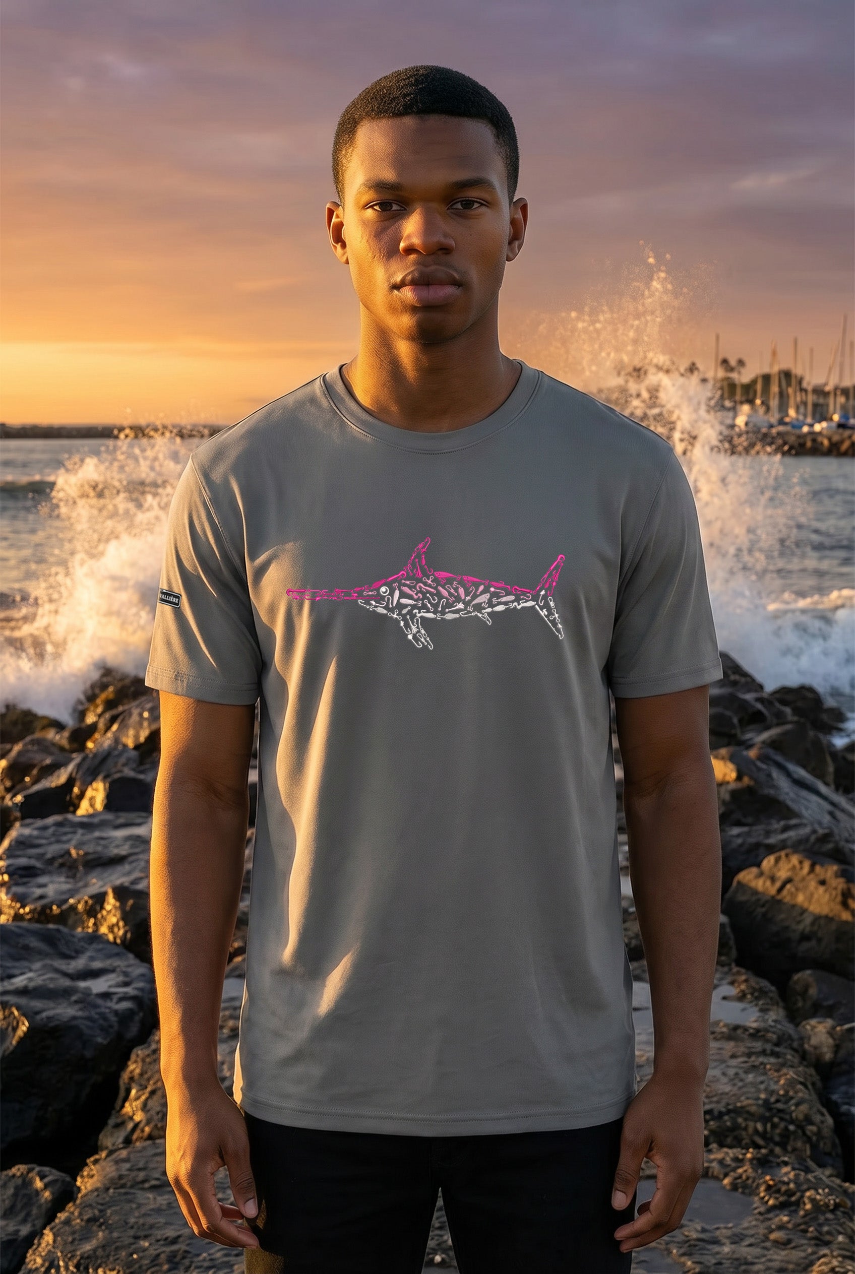 Premium Signature Tee - Pink Swordfish