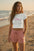 Womens "Hook & Line" Wave Wash Shorts