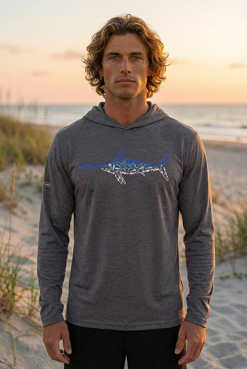 Ultra-Soft Tri-Blend Swordfish Wicking Hoodie