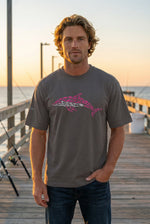 Oversized Heavyweight Tee - Pink Dolphin — Graphic Print