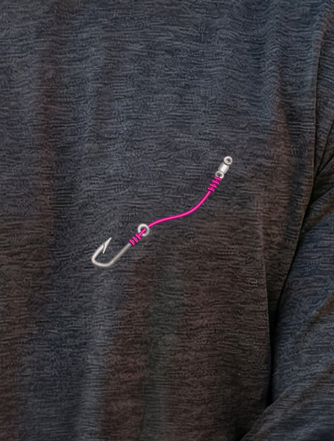 Ultra-Soft Tri-Blend Embroidered Hook & Line Wicking Hoodie (3 Fishing Line Colors)