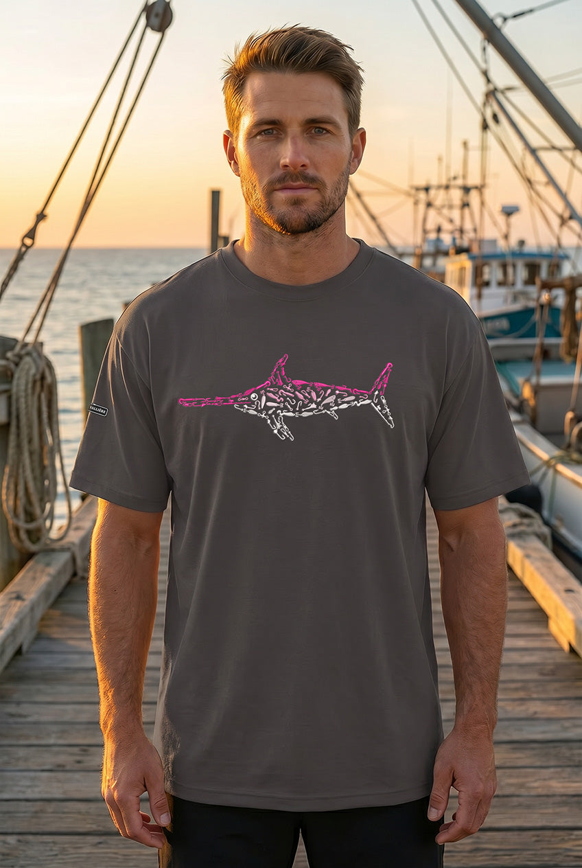 Oversized Pink Swordfish T-Shirt