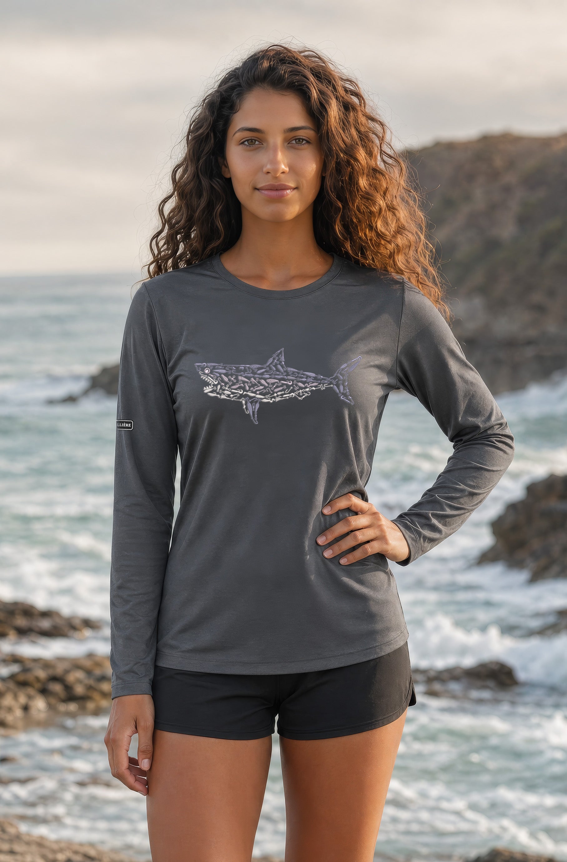 Womens Great White Lightweight Wicking UV Pro LS Tee