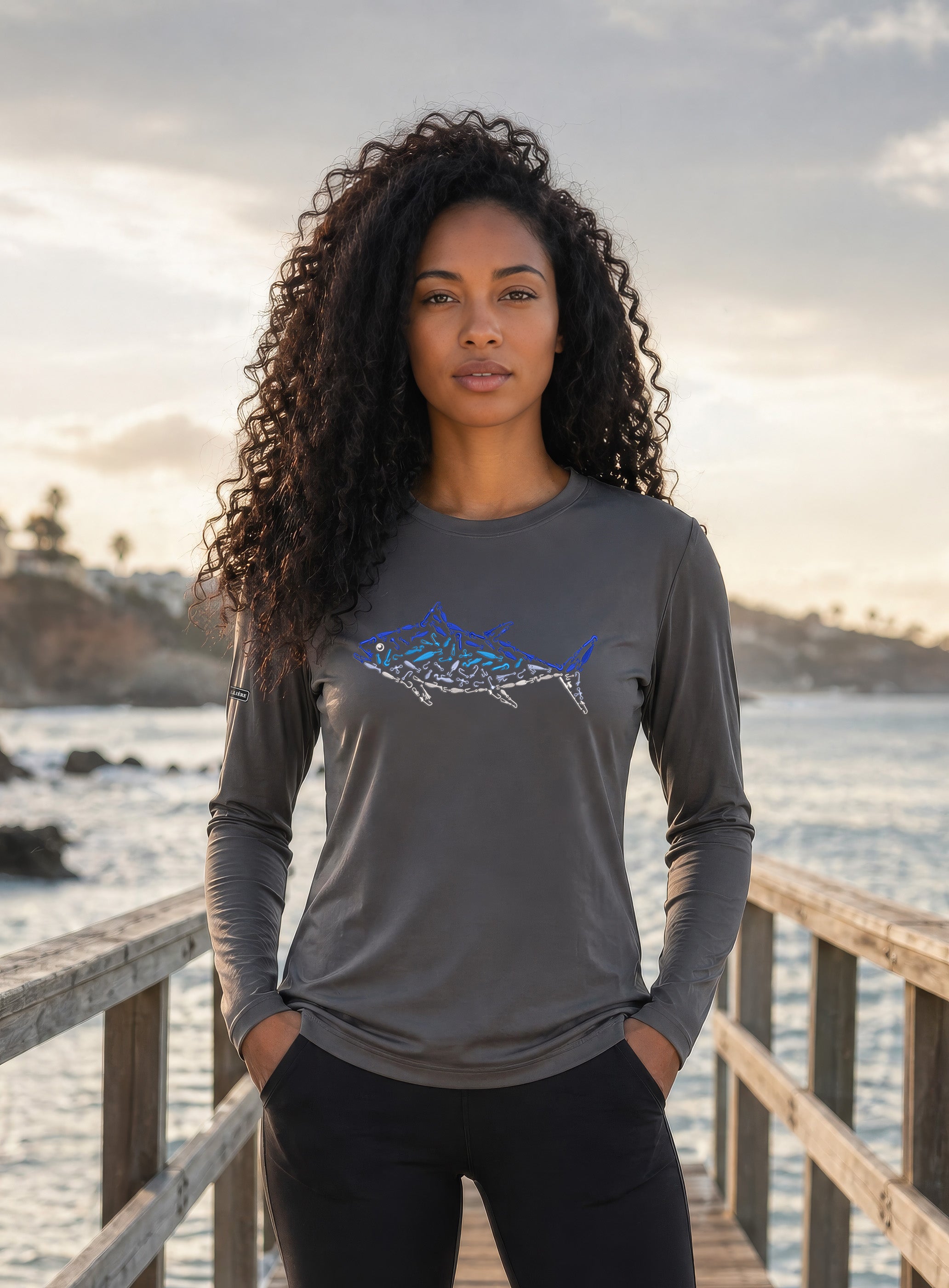 Womens Tuna Lightweight Wicking UV Pro LS Tee