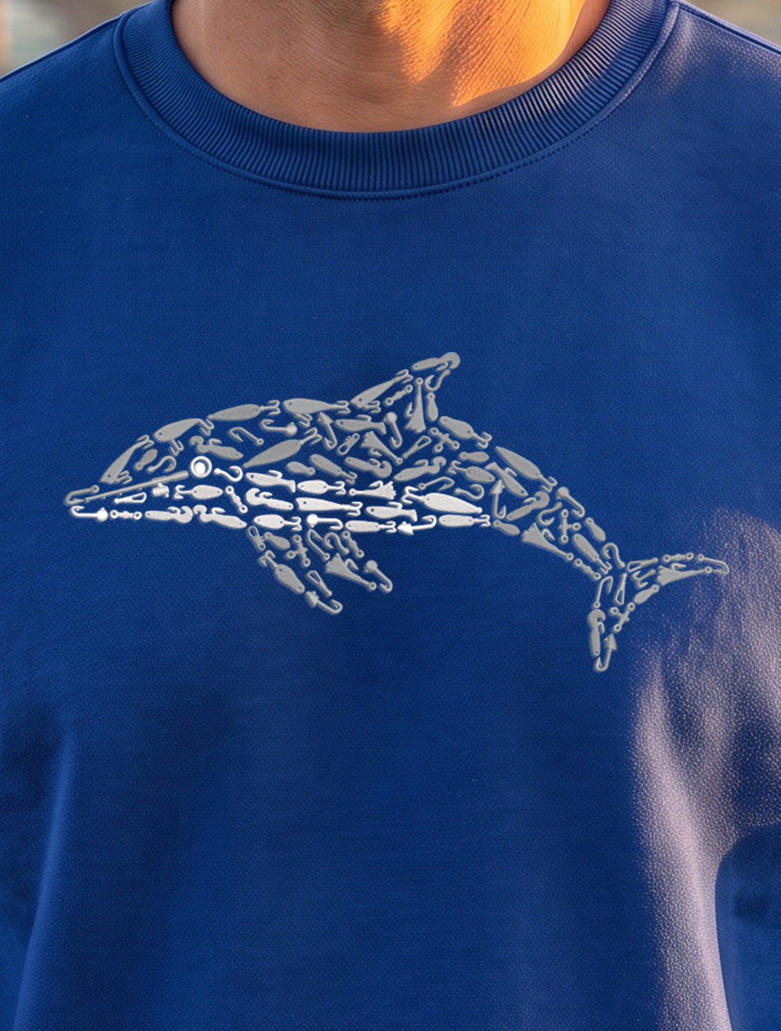 Premium Embroidered Relaxed Crewneck Dolphin