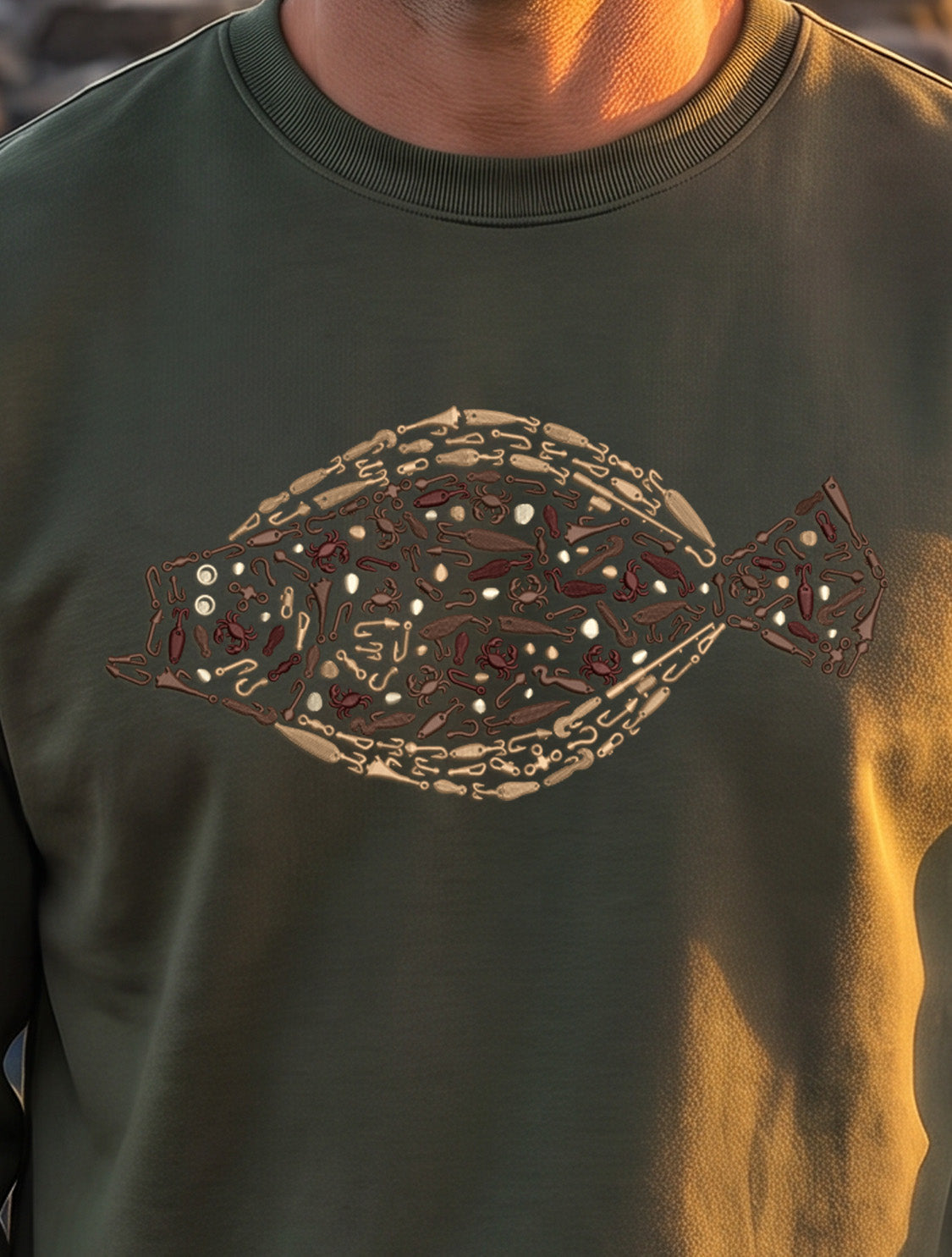 Premium Embroidered Relaxed Crewneck Fluke