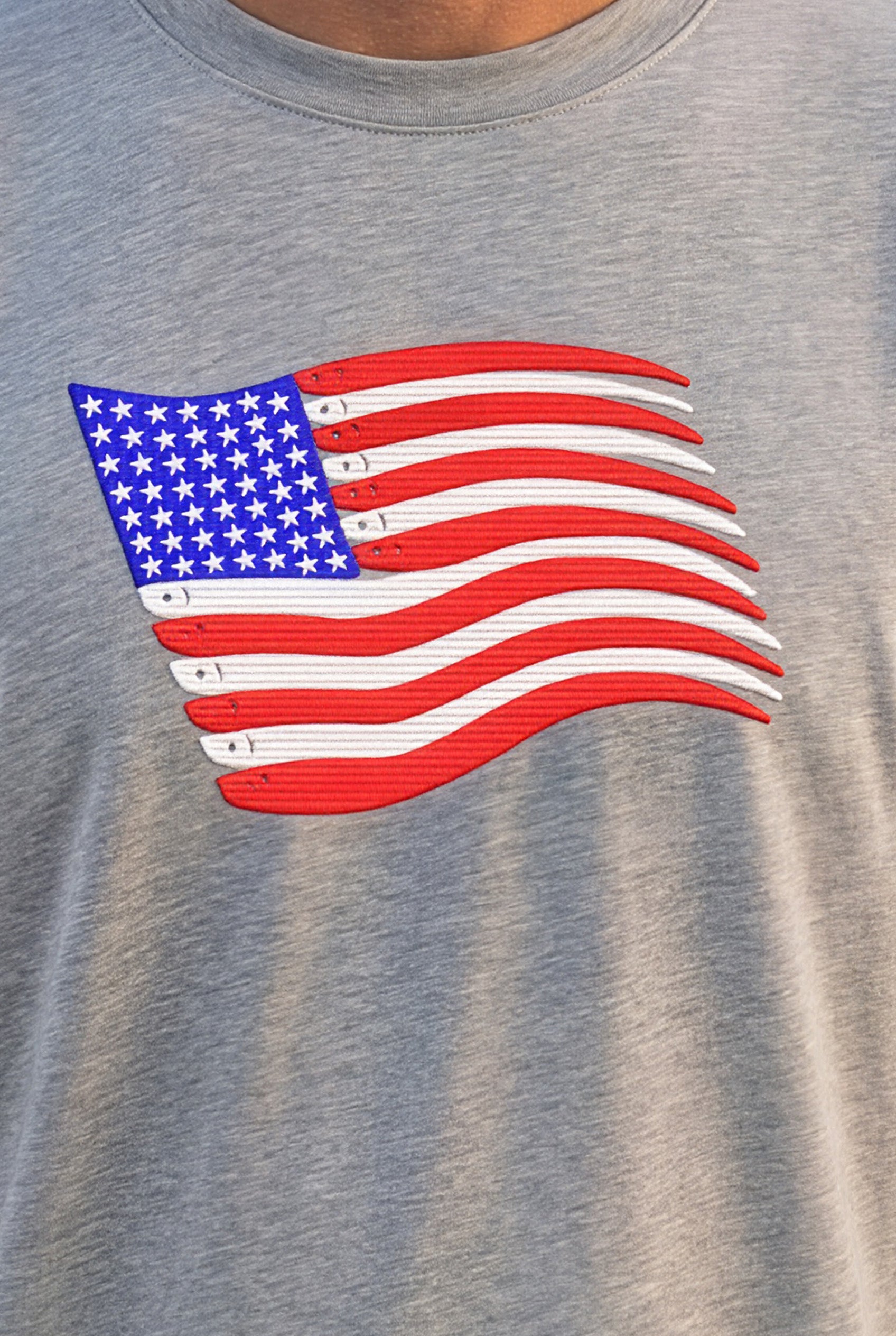 100% Made in USA American Flag Swimbait Edition Long-Sleeve Crewneck