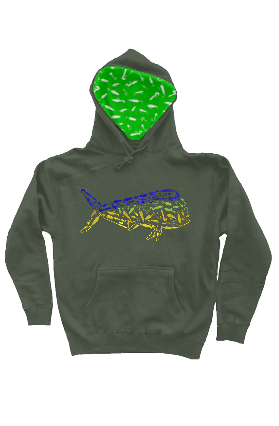 Embroidered Mahi Mahi Hoodie