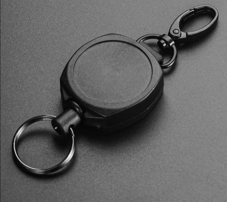 Retractable Kevlar Fibre Rope Key Ring