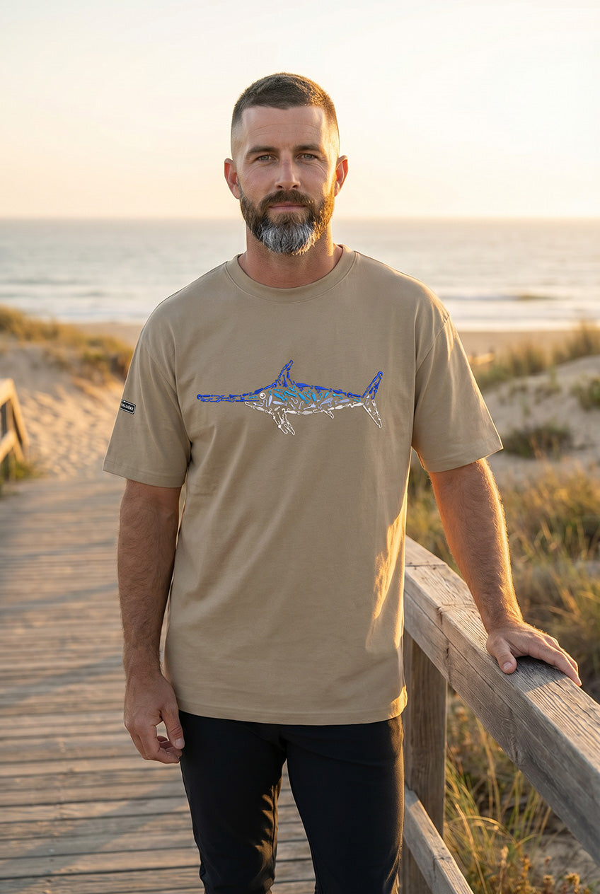 Oversized Swordfish T-Shirt — Graphic Print