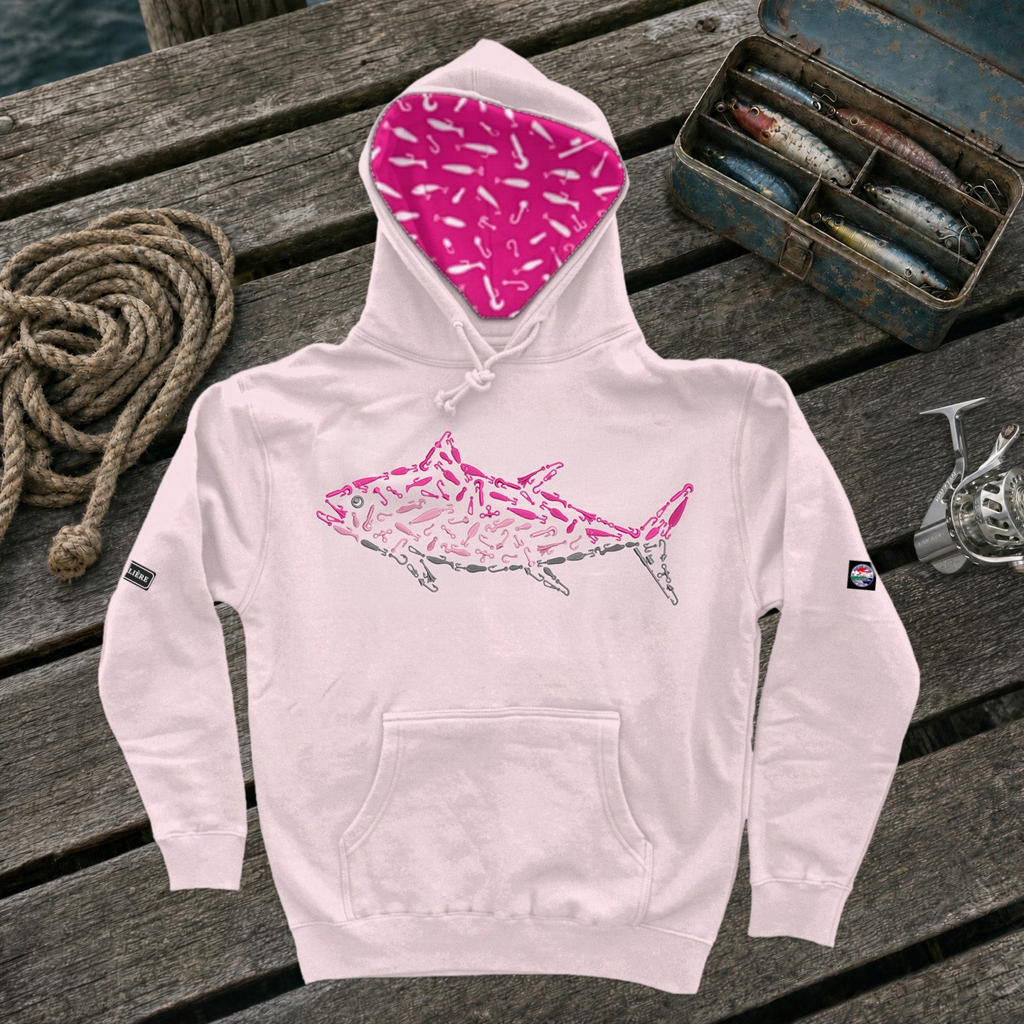 Montauk Edition Embroidered Pink Tuna Hoodie