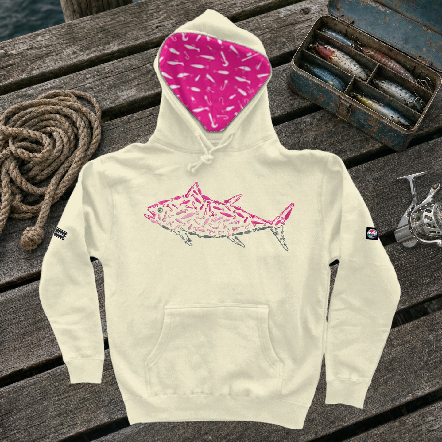 Montauk Edition Embroidered Pink Tuna Hoodie