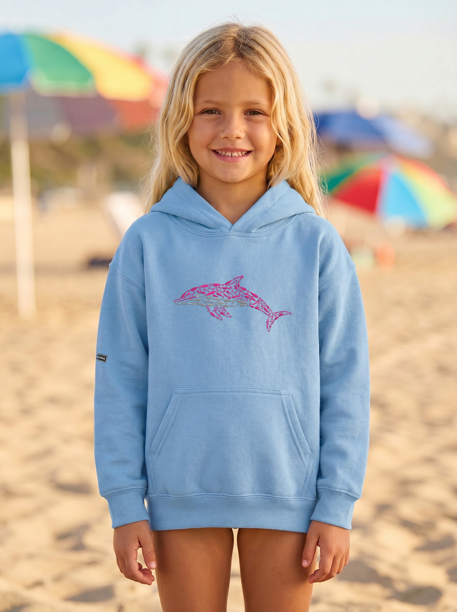 Pink Dolphin Youth Hoodie